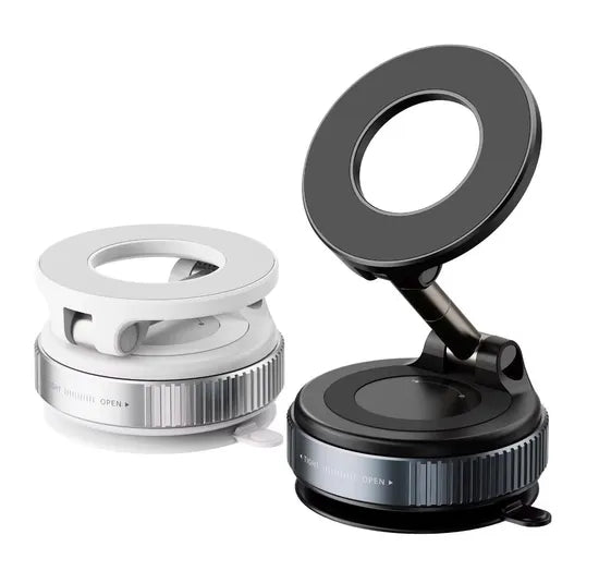 Vacuum Magnetic Phone Mount – Strong Suction Car Holder for iPhone & Android