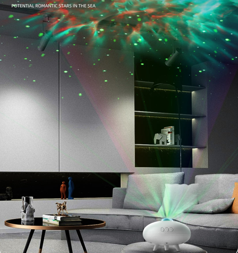UFO Galaxy Star Projector – Colorful LED Night Light with Remote Control